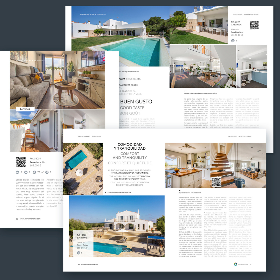 Propiedades segunda edicion revista Portal Menorca 2022