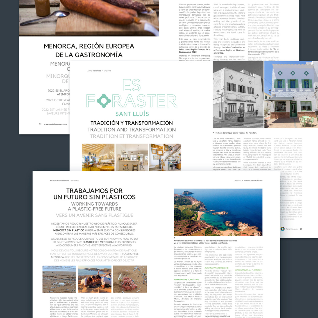 Articulos segunda edicion revista Portal Menorca 2022-2
